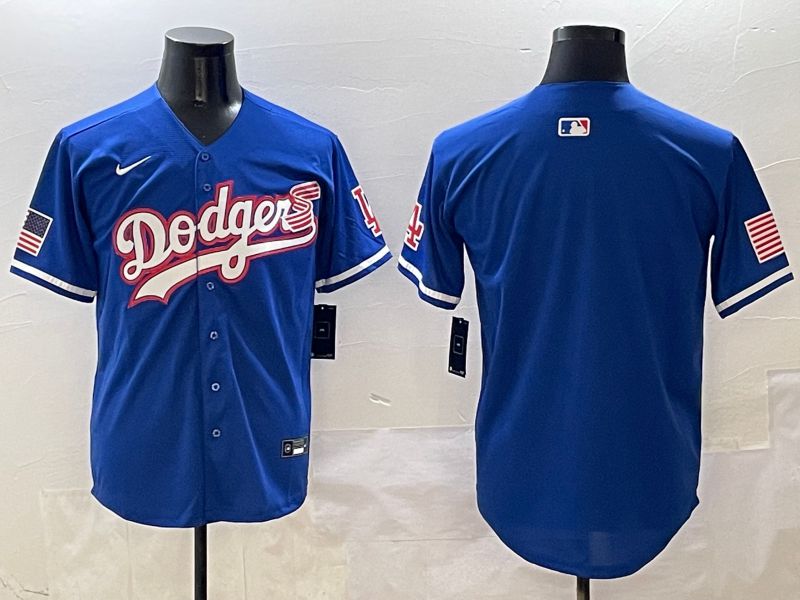 Men Los Angeles Dodgers Blank Blue Second generation Joint Name Nike 2025 MLB Jersey style 1->los angeles dodgers->MLB Jersey